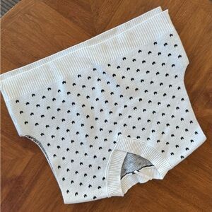 Free People cropped black & white sweater vest